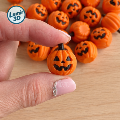 Pack X10 Mini Calabazas Apliques Deco Halloween