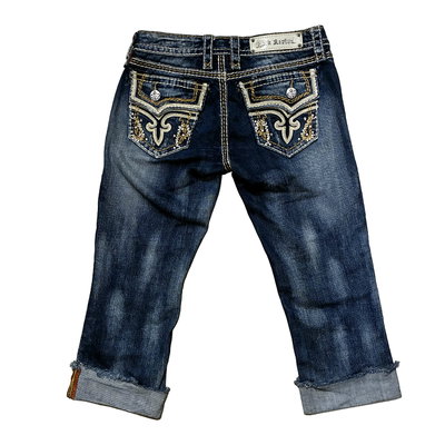Jean Rock Revival Capri Triple costura