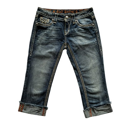 Jean Rock Revival Capri Triple costura