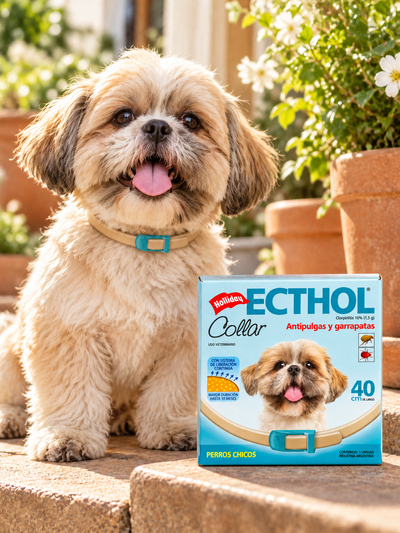 Ecthol Collar Antipulgas y Garrapatas Perros Chicos