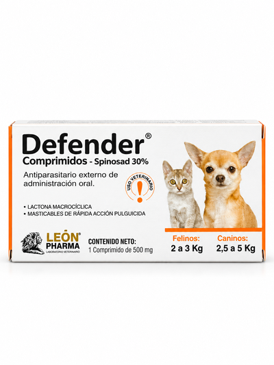 Defender Spinosad 30 % Perros 2,5-5 kg