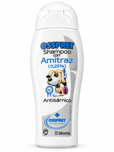 Osspret Shampoo - Amitraz Antisárnico 250 ml