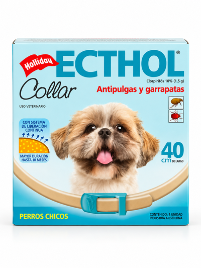 Ecthol Collar Antipulgas y Garrapatas Perros Chicos