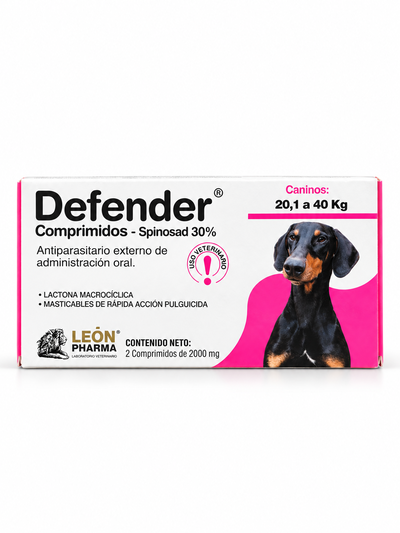 Defender Comprimidos Spinosad 30 % Perros 20,1-40 kg