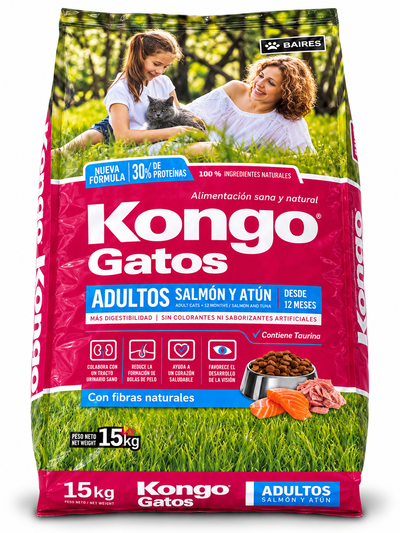 Kongo Adultos Salmón y Atún 15kg