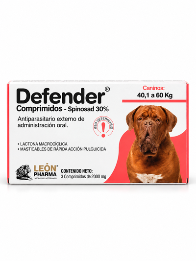 Defender Comprimidos Spinosad 30 % Perros 40,1-60 kg