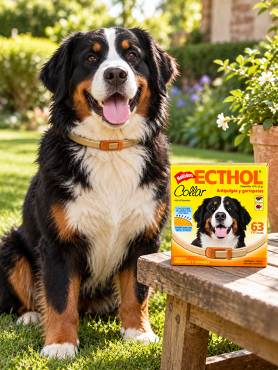 Ecthol Collar Antipulgas y Garrapatas Perros Medianos y Grandes