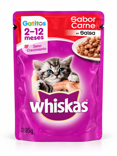 Whiskas Gatitos - Carne en Salsa