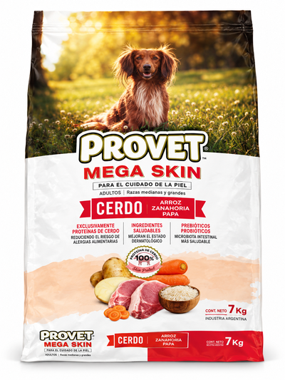 Provet Adultos Mega Skin Cerdo 7kg