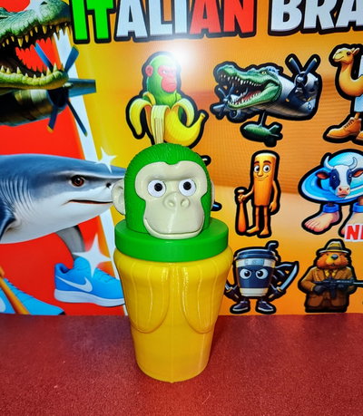 Vaso Milkshake Chimpanzini Bananini De La Coleccion Brainrot