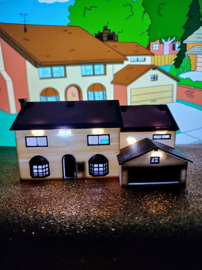 Casa De Los Simpsons Con Luz