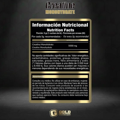Creatina Monohidrato Gold Nutrition