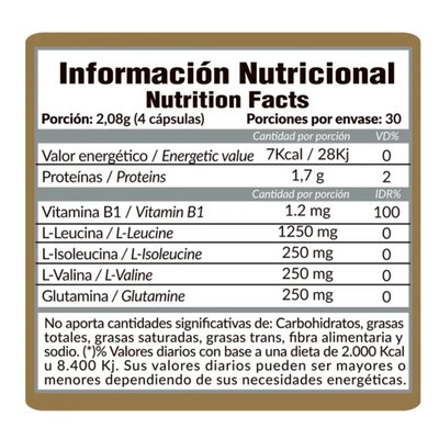 Aminoácidos BCAA Gold Nutrition 2000