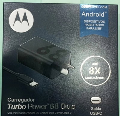 CARGADOR TURBO POWER MOTOROLA 68W