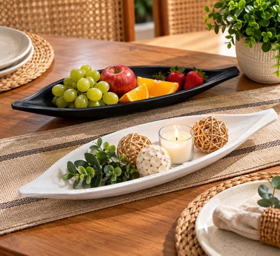 Bandeja de madera hoja