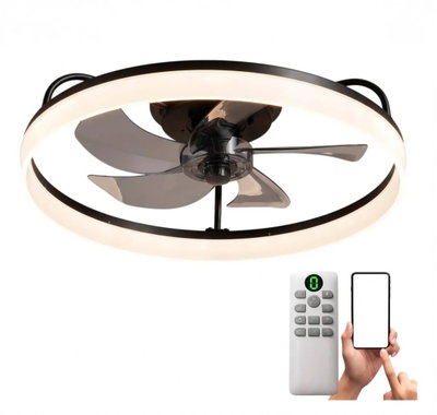Ventilador 20" LUZ LED CON CONTROL 