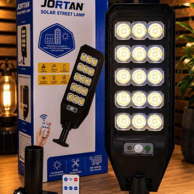 Reflector Panel Solar Jortan 15 LED Exterior Alta Potencia Control