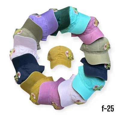 PACK X 6 - GORRA VINTAGE BORDADO FLOR