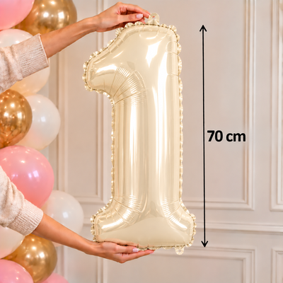 Globo metalizado grande crema 1
