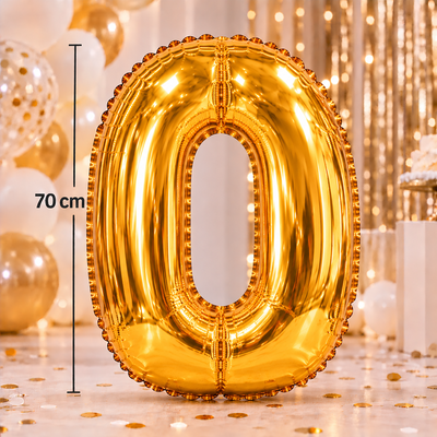 Globo metalizado grande dorado letra O