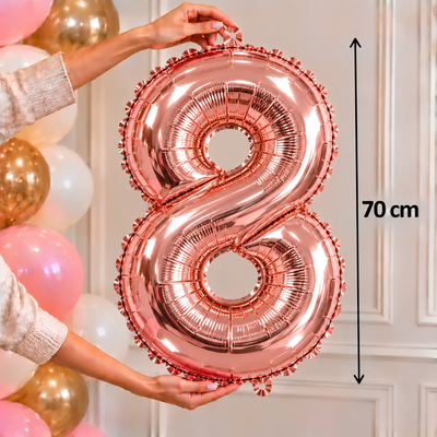 Globo metalizado grande rosa gold 8