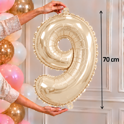 Globo metalizado grande crema 9 
