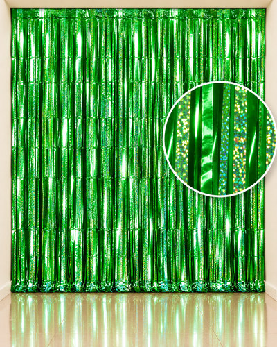 Cortina holográfica verde 100x200cm
