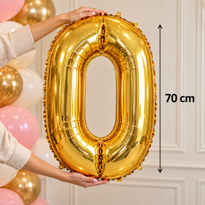 Globo metalizado grande dorado 0