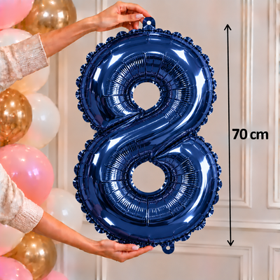 Globo metalizado grande azul 8