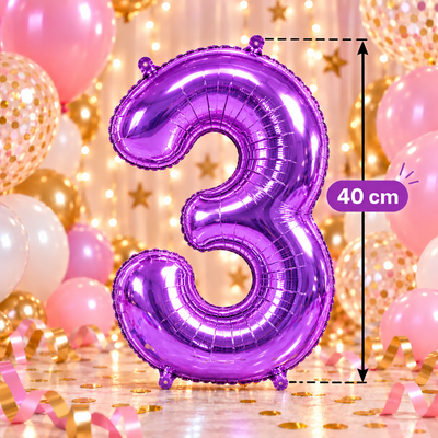 Globo metalizado chico violeta 3