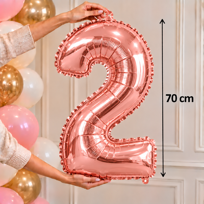 Globo metalizado grande rosa gold 2