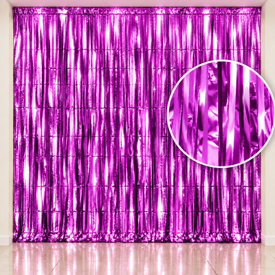 Cortina metalizada violeta 100x200 cm
