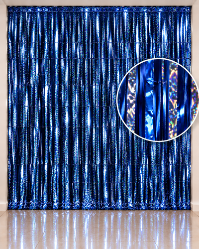 Cortina holográfica azul 100x200cm