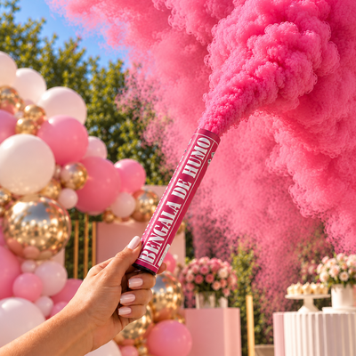 Bengala de humo rosa