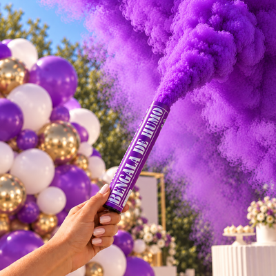 Bengala de humo violeta