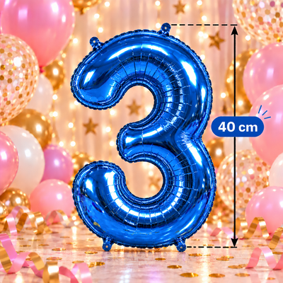 Globo metalizado chico celeste 3