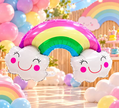 Globo metalizado arcoiris 49x80 