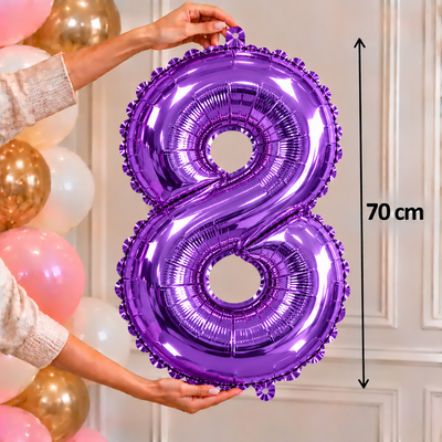 Globo metalizado grande violeta 8