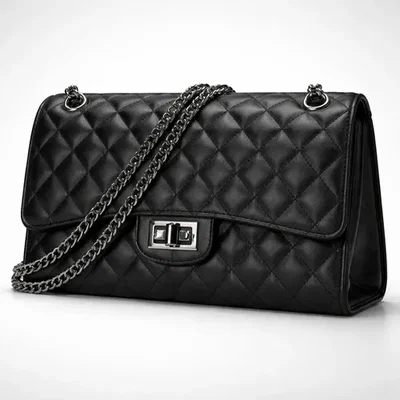 Cartera de noche estilo Coco con cadenas