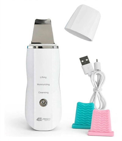 Espátula Facial Ultrasónica 3 en 1 Limpieza Profunda Lifting y Humectación  Recargable USB