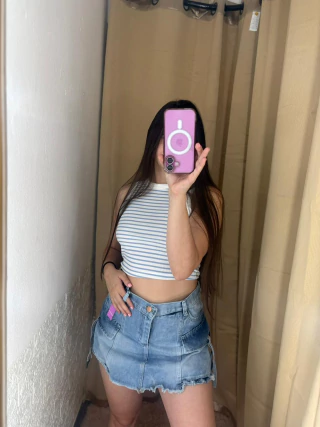 SHORT POLLERA DE JEANS NEVADO
