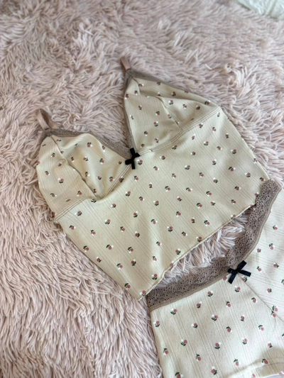 PIJAMA DE MORLEY CON CULOTTE BEIGE