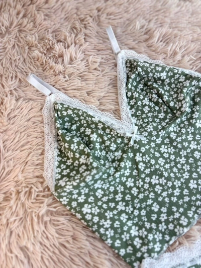 PIJAMA DE MORLEY CON CULOTTE VERDE