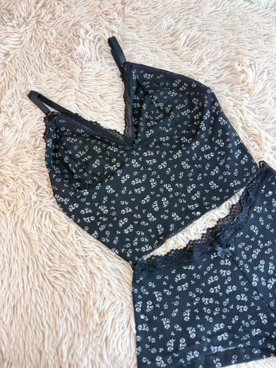 PIJAMA DE MORLEY CON CULOTTE NEGRO
