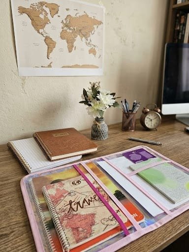 Organizador a4 nylon cristal tornasolado