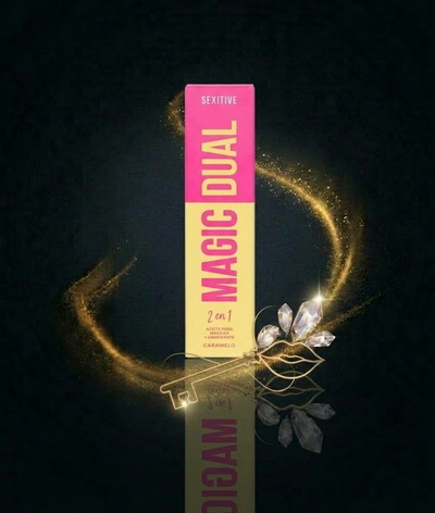 Aceite Y Lubricante Saborizado Magic Dual 100ml Sexitive Sabor Caramelo