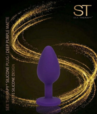 PLUG SILICONA CON STRASS L PURPLE