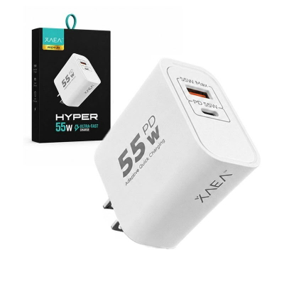 Cargador 55w Usb A + Usb C carga rápida