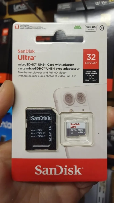 Memoria Micro Sd 32gb Sandisk Ultra Clase 10 100mb/s
