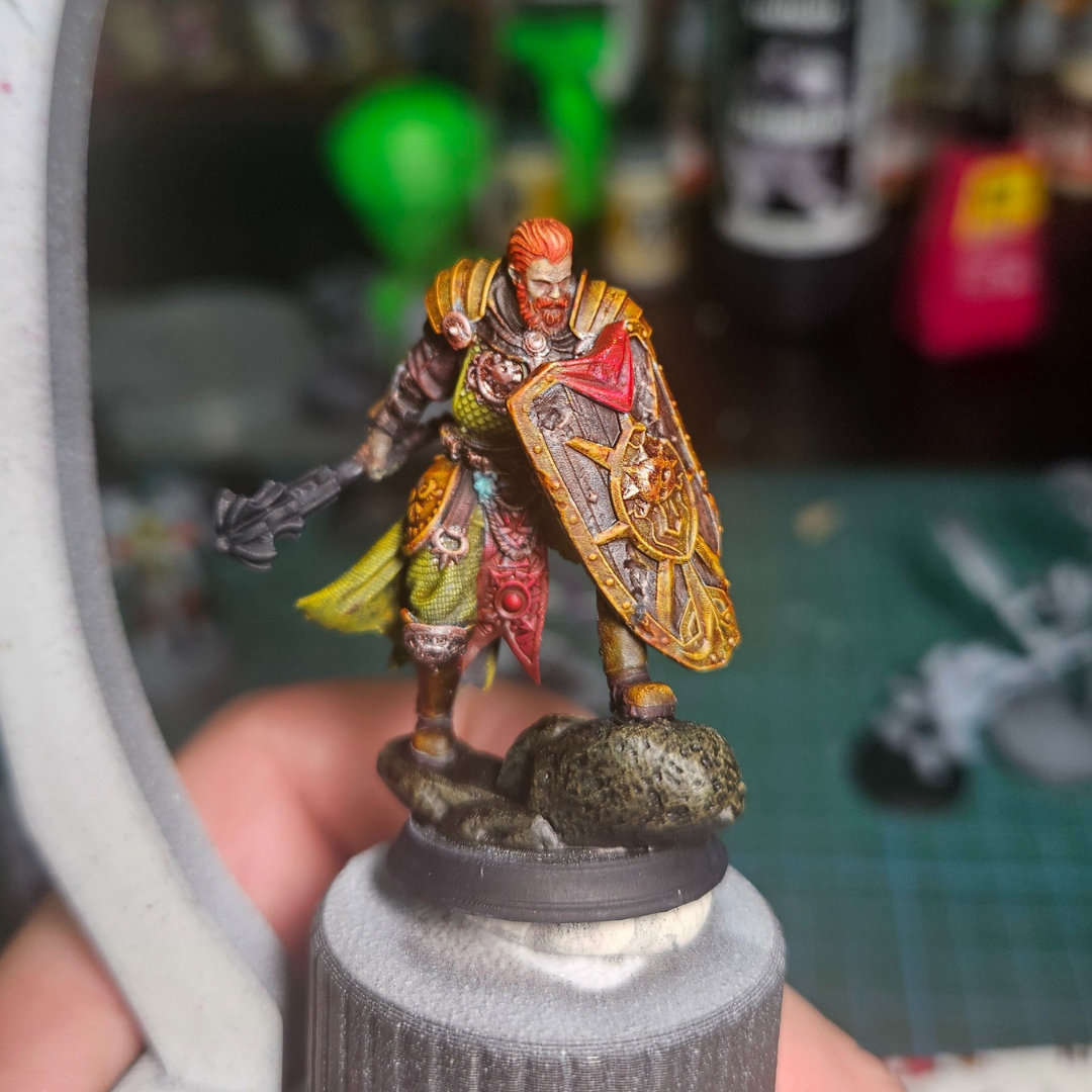 miniatura pintada con la técnica slapchop